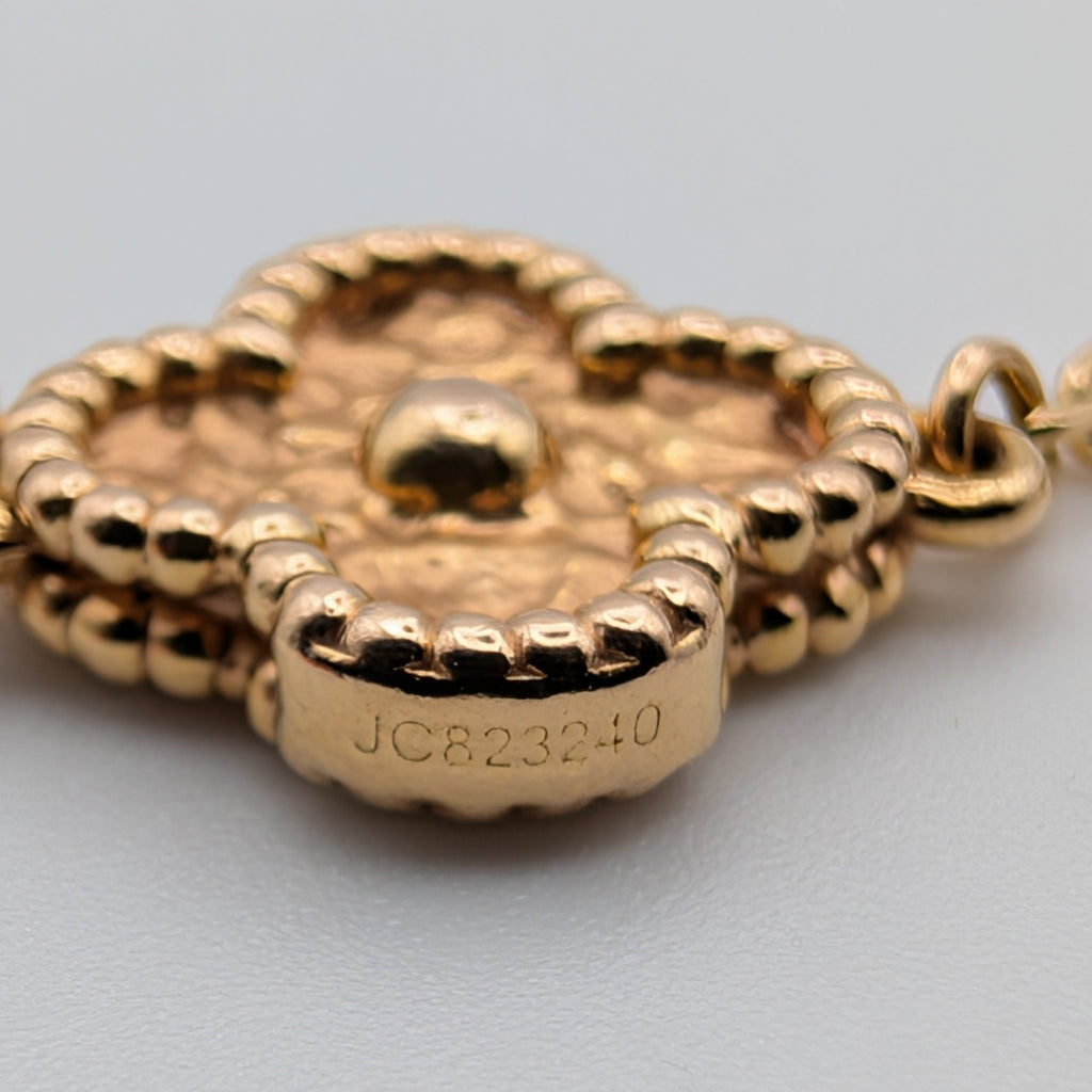 Van Cleef & Arpels Sweet Alhambra 6-Motif Bracelet - Guilloché Gold