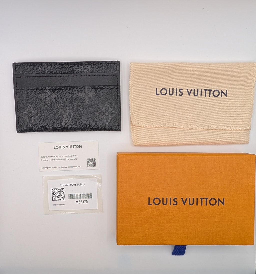 Louis Vuitton Double Card Holder in Monogram Eclipse