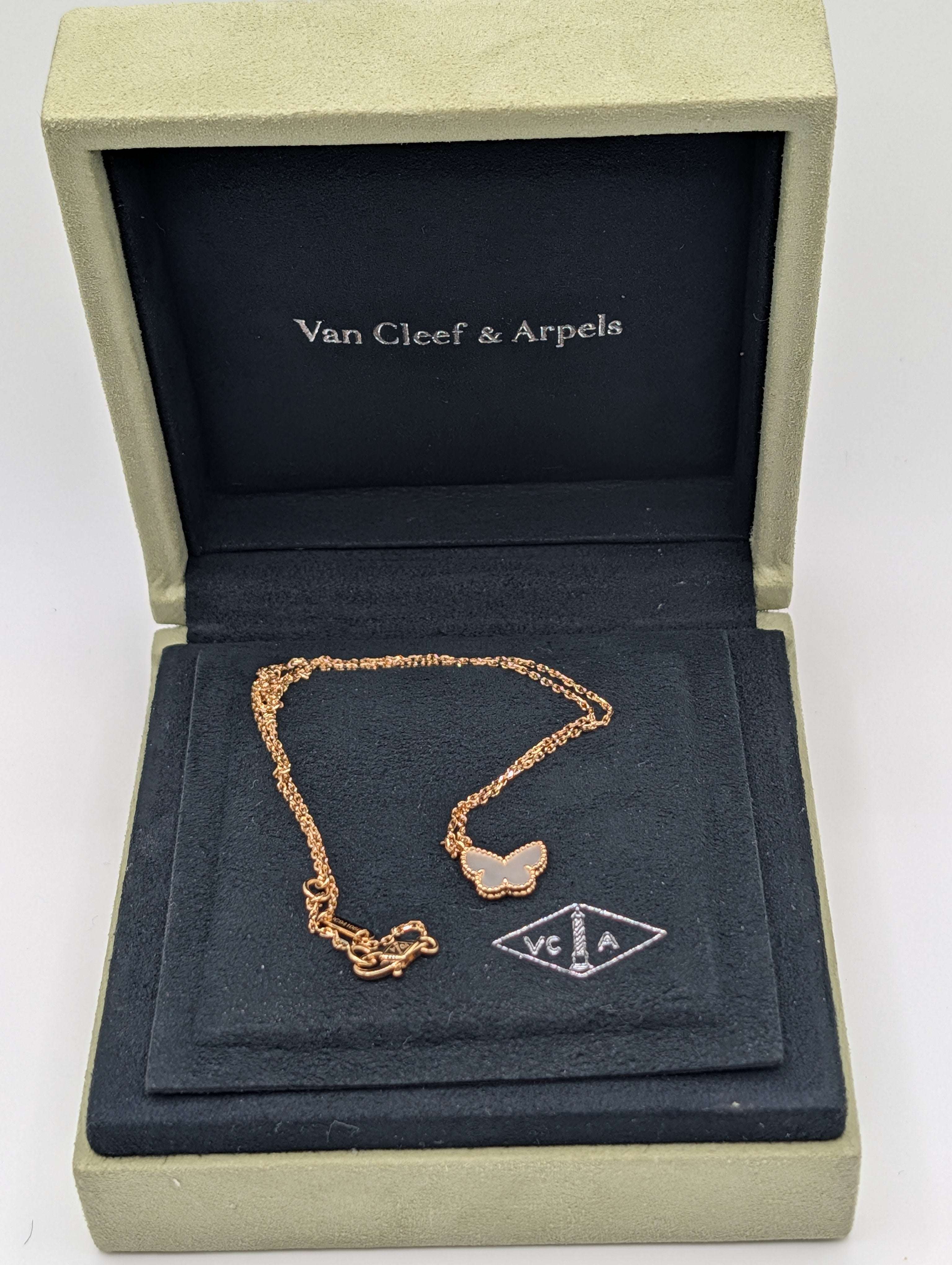 Van Cleef & Arpels Sweet Alhambra Papillon Pendant Necklace